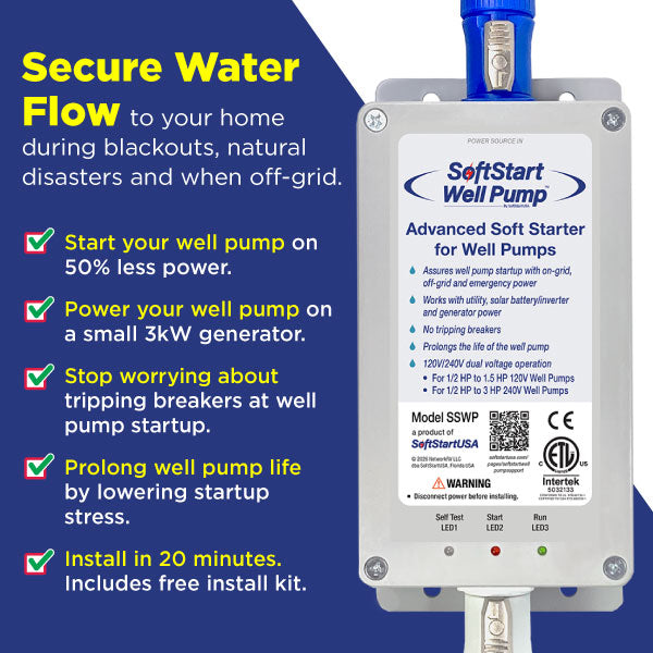 SoftStart Well Pump™ – 120V and 240V Water Well Pump Soft Start