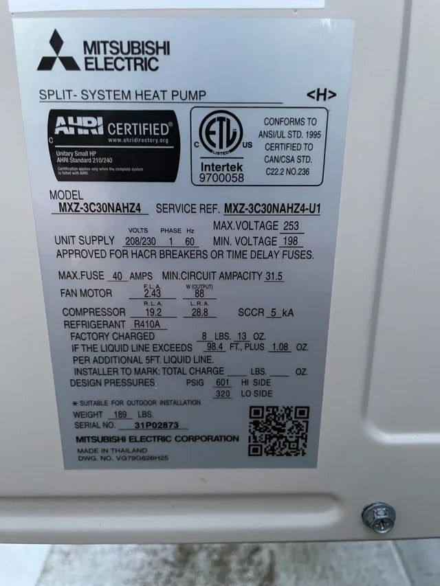 Heat pump label