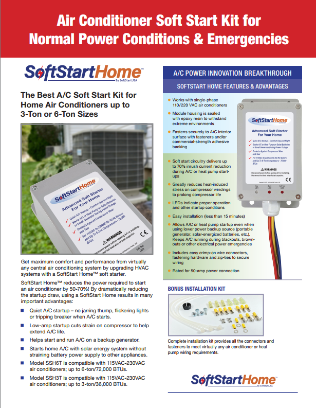 SoftStartHome Product sheet in emergencies