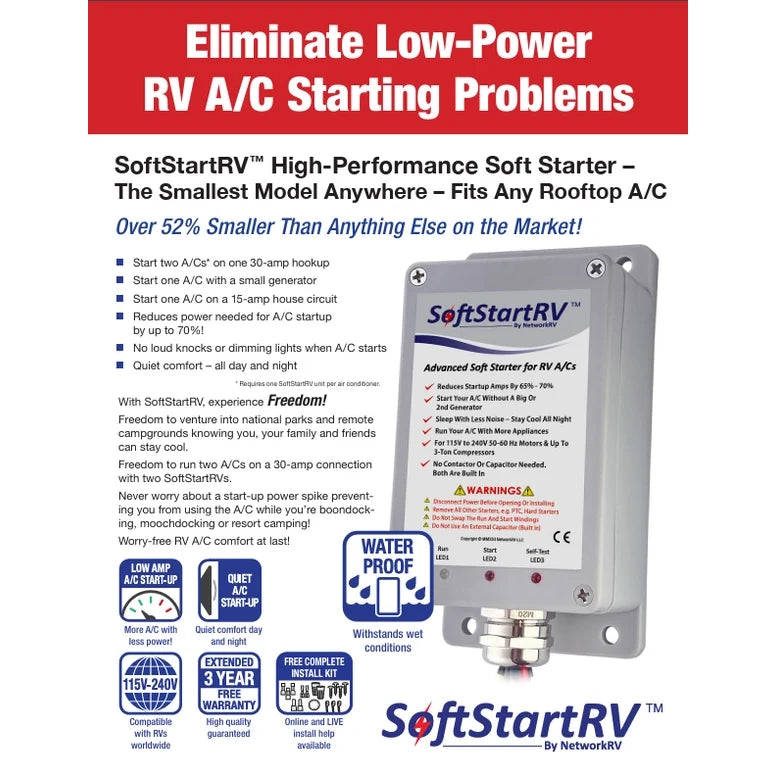 SoftStartRV™ – RV A/C Soft Start Controller For Air Conditioners And Heat Pump Units