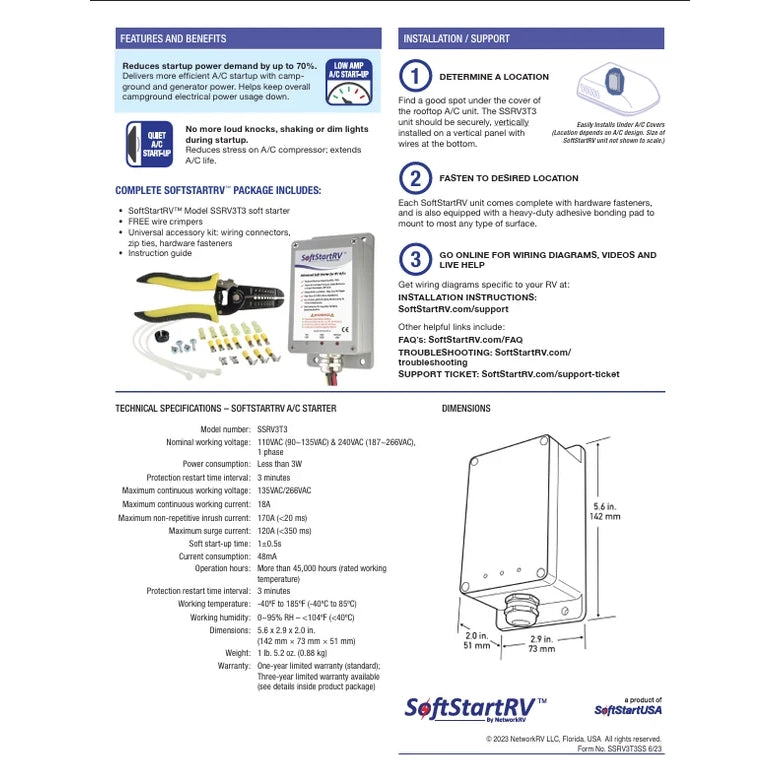 SoftStartRV™ – RV A/C Soft Start Controller For Air Conditioners And Heat Pump Units